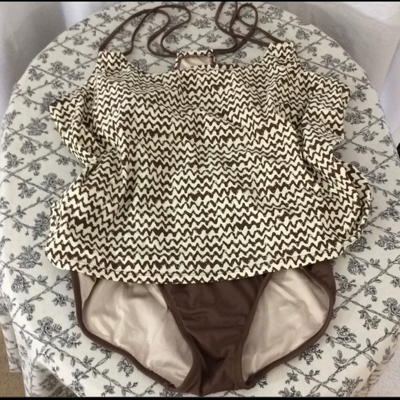 Tropical Escape Other - 2 piece tankini racer back swimsuit